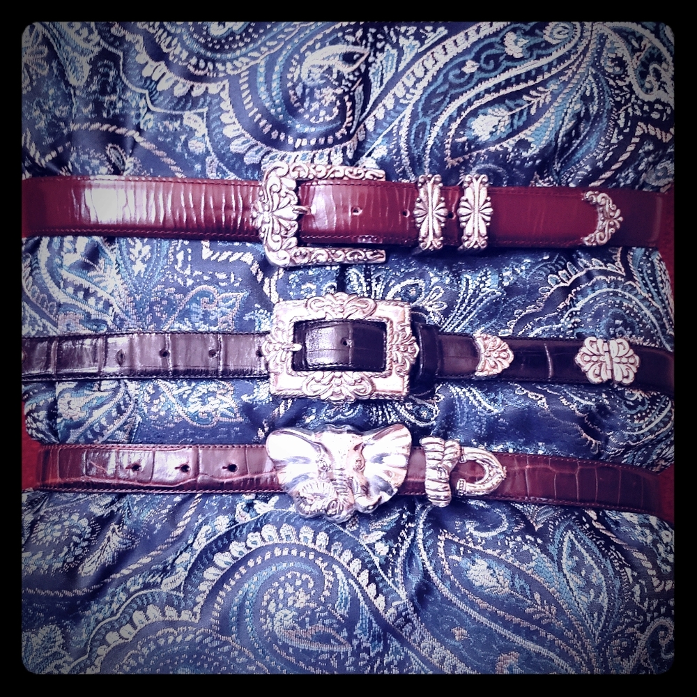 Barse belts w/ Sterling Silver Detail